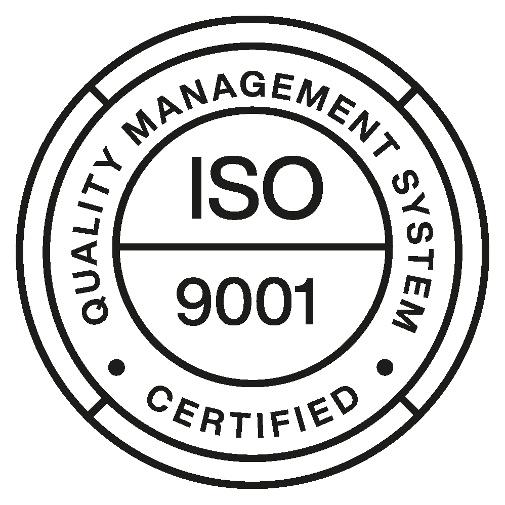 Selo ISO 9001 — Quality Management System Certified